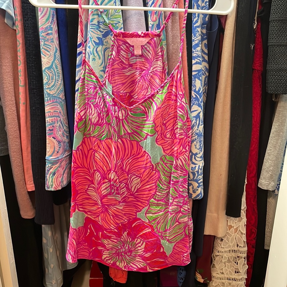 Lilly Pulitzer Dusk Racerback Silk Worth It Tank